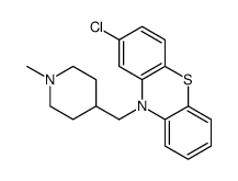2-chloro-10-[(1-methylpiperidin-4-yl)methyl]phenothiazine结构式