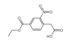 4-carboxymethyl-3-nitrobenzoic acid ethyl ester结构式