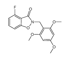 4-fluoro-2-(2,4,6-trimethoxybenzyl)benzo[d]isoxazol-3(2H)-one Structure