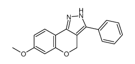 7-methoxy-3-phenyl-1,4-dihydrochromeno[4,3-c]pyrazole Structure