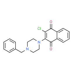 2-(4-BENZYLPIPERAZINO)-3-CHLORONAPHTHOQUINONE structure