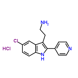 2-(5-CHLORO-2-PYRIDIN-4-YL-1H-INDOL-3-YL)-ETHYLAMINE HYDROCHLORIDE结构式