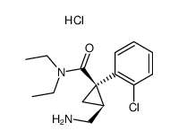 (1R,2S)-2-Aminomethyl-1-(2-chloro-phenyl)-cyclopropanecarboxylic acid diethylamide; hydrochloride结构式