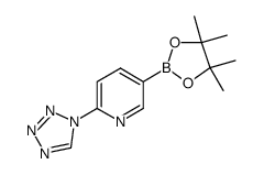 5-(4,4,5,5-tetramethyl-1,3,2-dioxaborolan-2-yl)-2-(1H-tetrazol-1-yl)pyridine结构式