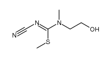 methyl N'-cyano-N-(2-hydroxyethyl)-N-methylcarbamimidothioate Structure