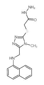 2-({4-Methyl-5-[(1-naphthylamino)methyl]-4H-1,2,4-triazol-3-yl}thio)acetohydrazide Structure
