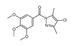 (4-chloro-3,5-dimethylpyrazol-1-yl)-(3,4,5-trimethoxyphenyl)methanone结构式