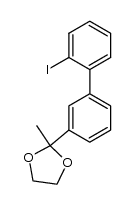 2-(2'-iodo-[1,1'-biphenyl]-3-yl)-2-methyl-1,3-dioxolane结构式