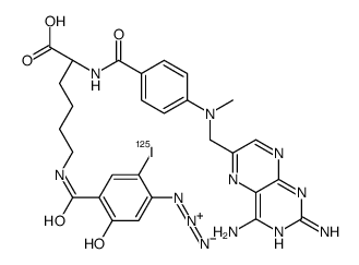N(alpha)-(4-amino-4-deoxy-10-methylpteroyl)-N(epsilon)-(4-azido-5-iodosalicylyl)lysine结构式