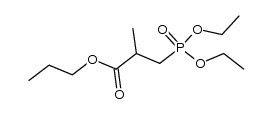 β-diethoxyphosphoryl-isobutyric acid propyl ester Structure