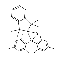 2',2'-dimesityl-1,1,3,3-tetramethyl-1,3-dihydrospiro[indene-2,3'-[1,2]thiasilirane]结构式