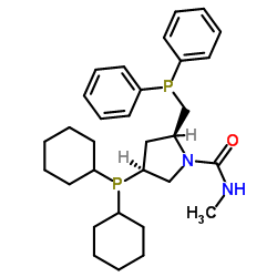 (2S,4S)-(-)-2-(二苯基膦基甲基)-4-(二环己基膦基)-N-甲基-1-吡咯烷甲酰胺 (S,S-MCCPM)图片