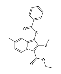 ethyl 1-(benzoylthio)-7-methyl-2-(methylthio)indolizine-3-carboxylate Structure