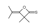 3,3-dimethyl-4-(propan-2-ylidene)oxetane-2-thione结构式