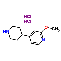 2-Methoxy-4-(4-piperidinyl)pyridine dihydrochloride structure