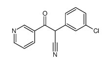 2-(3-CHLOROPHENYL)-2-CYANO-1-(3-PYRIDINYL)-1-ETHANONE结构式