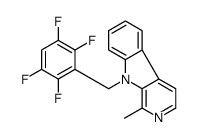 1-methyl-9-[(2,3,5,6-tetrafluorophenyl)methyl]pyrido[3,4-b]indole结构式