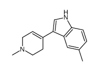5-methyl-3-(1-methyl-3,6-dihydro-2H-pyridin-4-yl)-1H-indole结构式