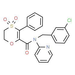 N-(3-chlorobenzyl)-3-phenyl-N-(pyridin-2-yl)-5,6-dihydro-1,4-oxathiine-2-carboxamide 4,4-dioxide picture