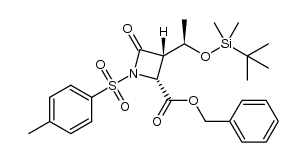 (3S,4R)-benzyl N-(p-toluenesulfonyl)-3-((R)-1-(tert-butyldimethylsilyloxy)ethyl)-azetidin-2-one-4-carboxylate Structure