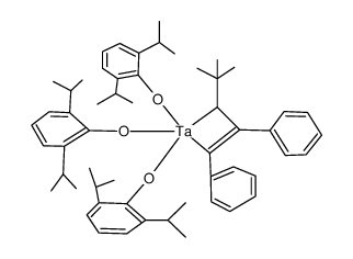 Ta{C(Ph)C(Ph)CH(CMe3)}(DIPP)3结构式