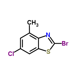 2-Bromo-6-chloro-4-methyl-1,3-benzothiazole结构式