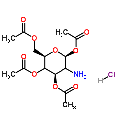 1,3,4,6-Tetra-o-acetyl-2-amino-2-desoxy-D-glucopyranose hydrochloride structure