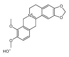 9,10-dimethoxy-5,6,8,13-tetrahydro[1,3]dioxolo[4,5-g]isoquino[3,2-a]isoquinolin-7-ium hydroxide结构式