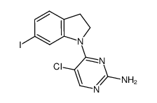 5-chloro-4-(6-iodoindolin-1-yl)pyrimidin-2-amine Structure
