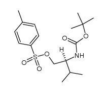 (1S)-[2-methyl-1-[[[(4-methylphenyl)sulfonyl]oxy]methyl]propyl]carbamic acid 1,1-dimethylethyl ester结构式