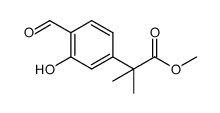 methyl 2-(4-formyl-3-hydroxyphenyl)-2-methylpropanoate结构式