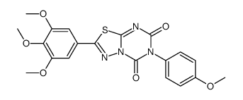 6-(4-methoxyphenyl)-2-(3,4,5-trimethoxyphenyl)-[1,3,4]thiadiazolo[3,2-a][1,3,5]triazine-5,7-dione Structure