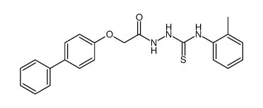 N1-[2-(biphenyl-4-yloxy)ethanoyl]-N4-(2-methylphenyl)-thiosemicarbazide结构式