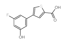 4-(3-氟-5-羟基苯基)噻吩-2-羧酸结构式