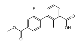 3-(2-fluoro-4-methoxycarbonylphenyl)-2-methylbenzoic acid Structure