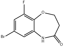 7-Bromo-9-fluoro-2,3,4,5-tetrahydro-1,5-benzoxazepin-4-one结构式