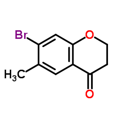 7-Bromo-6-methyl-2,3-dihydro-4H-chromen-4-one Structure