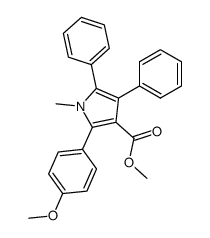 2-(4-Methoxy-phenyl)-1-methyl-4,5-diphenyl-1H-pyrrole-3-carboxylic acid methyl ester Structure