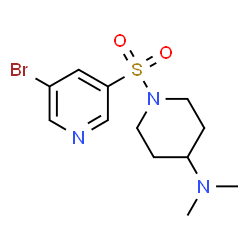 1-(5-bromopyridin-3-ylsulfonyl)-N,N-dimethylpiperidin-4-amine Structure
