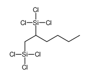 trichloro(1-trichlorosilylhexan-2-yl)silane Structure