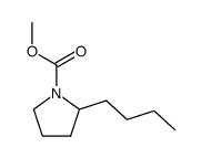 1-Pyrrolidinecarboxylic acid,2-butyl-,methyl ester Structure