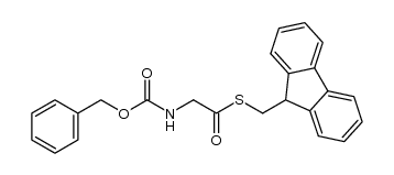 N-benzyloxycarbonylglycine 9-fluorenylmethyl thioester Structure