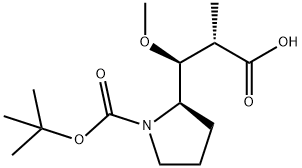 (2S,3R)-3 - ((S)-1-(叔丁氧基羰基)吡咯烷-2-基)-3-甲氧基-2-甲基丙酸结构式