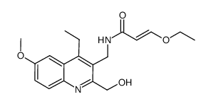 (E)-3-ethoxy-N-((4-ethyl-2-(hydroxymethyl)-6-methoxyquinolin-3-yl)methyl)acrylamide结构式