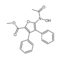 methyl 5-[acetyl(hydroxy)amino]-3,4-diphenylfuran-2-carboxylate结构式