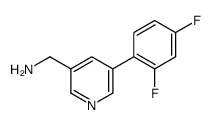 [5-(2,4-difluorophenyl)pyridin-3-yl]methanamine结构式