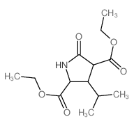 2,4-Pyrrolidinedicarboxylicacid, 3-(1-methylethyl)-5-oxo-, 2,4-diethyl ester结构式
