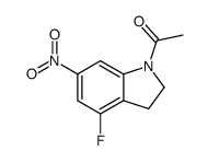 1-(4-fluoro-6-nitro-2,3-dihydroindol-1-yl)ethanone结构式