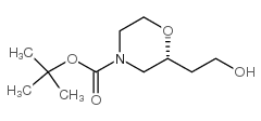(R)-2-(2-羟乙基)-4-吗啉羧酸叔丁酯结构式