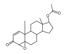 Androst-1-en-3-one, 17-(acetyloxy)-4,5-epoxy-, (4beta,5beta,17beta)- structure